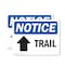 Signmission Trail (Up Arrow) Sign With Symbol, 7 in W x Rectangle, Vinyl Decal OS-2PACK-NS-D-57-L-18712 - alternate 1